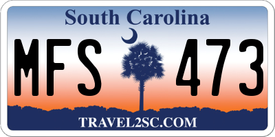 SC license plate MFS473
