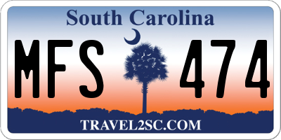 SC license plate MFS474