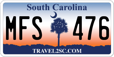 SC license plate MFS476