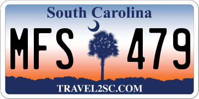 SC license plate MFS479