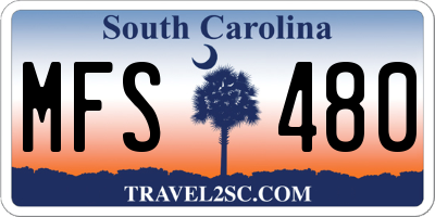 SC license plate MFS480