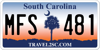 SC license plate MFS481