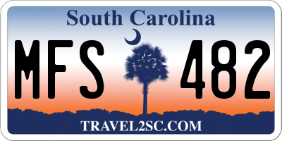 SC license plate MFS482