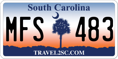 SC license plate MFS483
