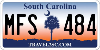 SC license plate MFS484