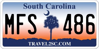 SC license plate MFS486
