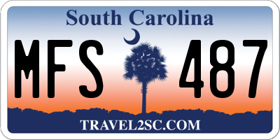 SC license plate MFS487