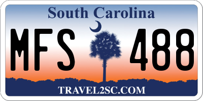 SC license plate MFS488
