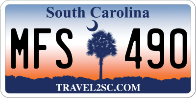 SC license plate MFS490