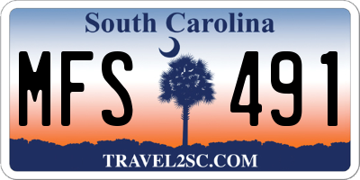 SC license plate MFS491