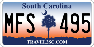 SC license plate MFS495