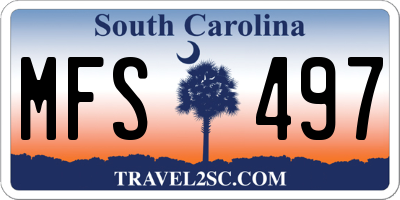 SC license plate MFS497