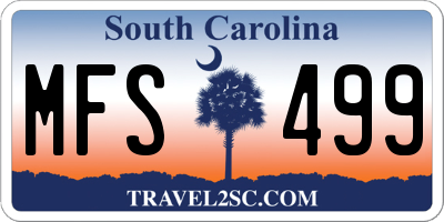 SC license plate MFS499