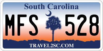SC license plate MFS528
