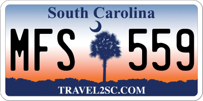SC license plate MFS559