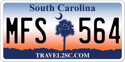 SC license plate MFS564