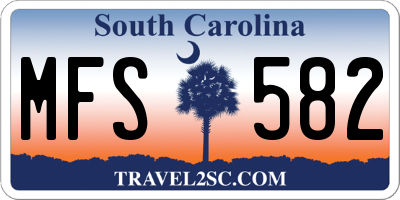 SC license plate MFS582