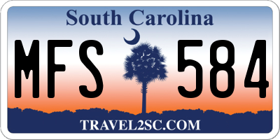 SC license plate MFS584