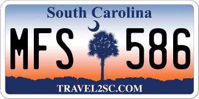 SC license plate MFS586