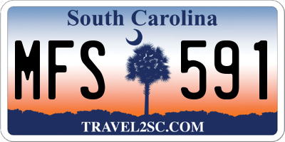 SC license plate MFS591