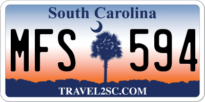 SC license plate MFS594