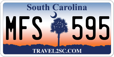 SC license plate MFS595
