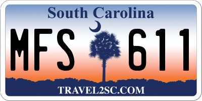 SC license plate MFS611