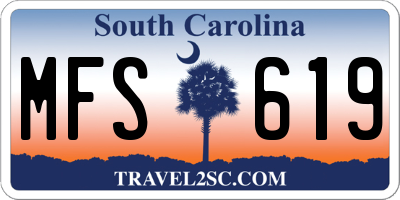 SC license plate MFS619