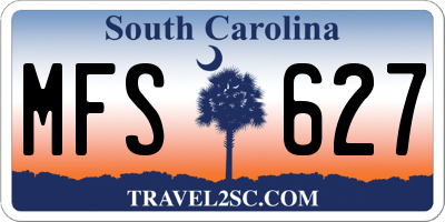 SC license plate MFS627