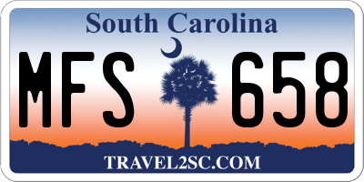 SC license plate MFS658