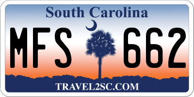 SC license plate MFS662