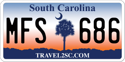 SC license plate MFS686