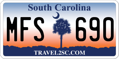 SC license plate MFS690