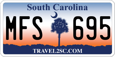 SC license plate MFS695