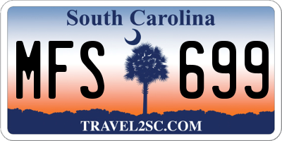 SC license plate MFS699