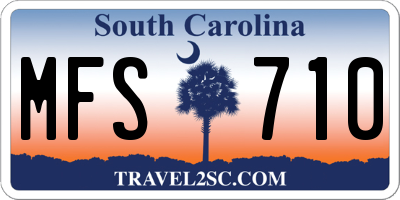 SC license plate MFS710