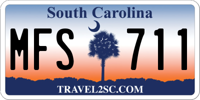 SC license plate MFS711