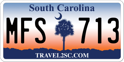 SC license plate MFS713