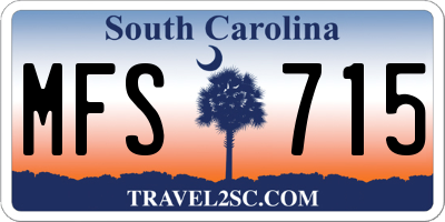 SC license plate MFS715