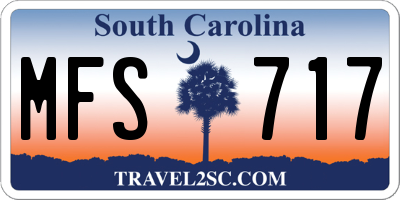 SC license plate MFS717