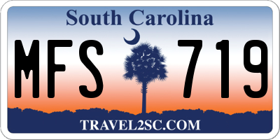 SC license plate MFS719