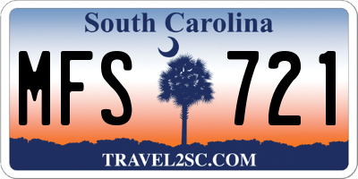 SC license plate MFS721
