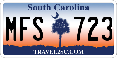 SC license plate MFS723