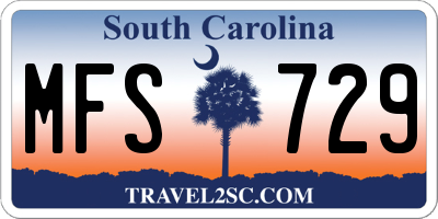 SC license plate MFS729