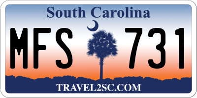 SC license plate MFS731
