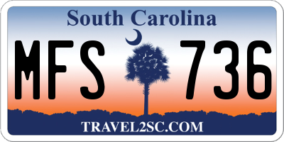 SC license plate MFS736