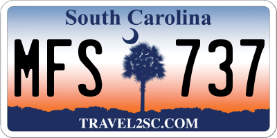 SC license plate MFS737
