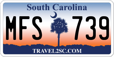 SC license plate MFS739
