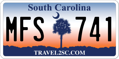 SC license plate MFS741