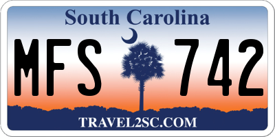 SC license plate MFS742